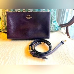 Sold Elsewhere - Coach leather double zipper small cross body/shoulder bag